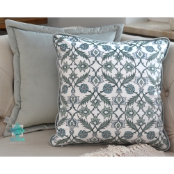 Greko decorative square pillowcase with an inset