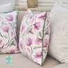 Magnolias decorative pillowcase with inset