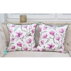 Taie d'oreiller décorative avec insert Magnolias