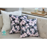 Mia decorative floral pillowcase with piping