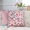 Folk garden square decorative pillowcase