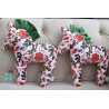 Mascotes folclóricos de cavalos coloridos para crianças