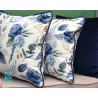Mėlynos rožės dekoratyvinis pagalvės užvalkalas su įdėklu