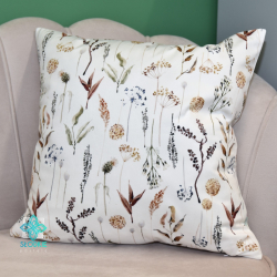 Decorative pillowcase with a plant motif