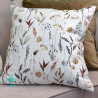 Decorative pillowcase with a plant motif