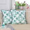 Žalios spalvos mozaikinis dekoratyvinis pagalvės užvalkalas su įdėklu