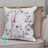 Pink bunny decorative pillowcase with inset