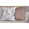 Funda de almohada decorativa con conejito rosa con inserción