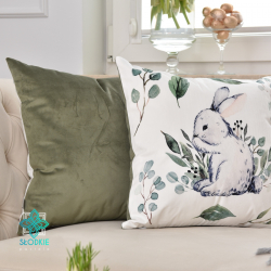 Spring Bunny kvadratinis dekoratyvinis pagalvės užvalkalas