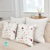 Pievos dekoratyvinis pagalvės užvalkalas su gėlėmis