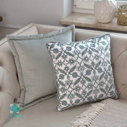 Greko decorative square pillowcase with an inset