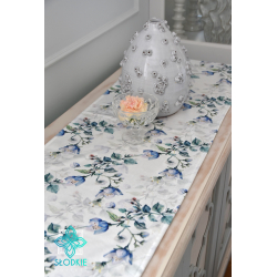 Decoratieve tafelloper met blauwe bel