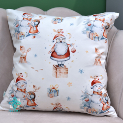 Funda de almohada decorativa navideña con Papá Noel