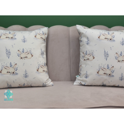 Conejitos de invierno, funda de almohada decorativa navideña