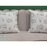 Winter bunnies, decorative Christmas pillowcase