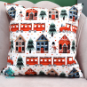 Red train decorative Christmas pillowcase