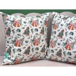 Árboles de Navidad de pan de jengibre, funda de almohada decorativa cuadrada.