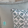 Greko decorative square pillowcase with an inset