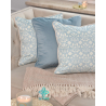 Blue Sky decorative pillowcase with inset