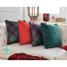 Decorative pillowcase for the holidays in green check.