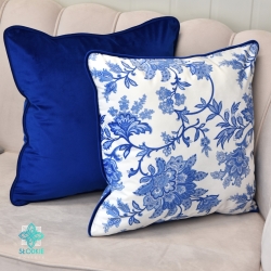Hampton flowers decorative pillowcase with inset