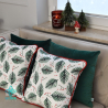 Cuscino decorativo per le feste con ramoscelli verdi