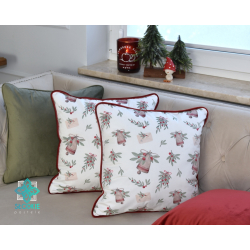 Dekoratyvinis kalėdinis pagalvės užvalkalas su varpeliais