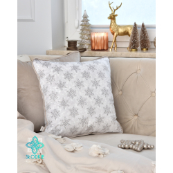 Snowflakes decorative pillowcase with inset