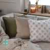 Snowflakes decorative pillowcase with inset