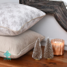 Taie d'oreiller décorative flocons de neige avec insert