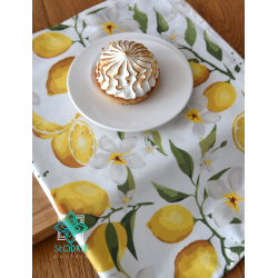 Лимонова декоративна кухненска кърпа