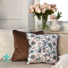Exotic flowers I decorative pillowcase with piping