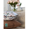 Taie d'oreiller décorative avec passepoil fleurs exotiques I
