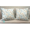 Terri decorative pillowcase with spring leaves piping