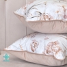 Powder peonies decorative pillowcase with inset