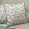 Terri decorative pillowcase with spring leaves piping