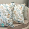 Terri decorative pillowcase with spring leaves piping