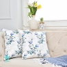 Mėlyno varpelio dekoratyvinis pagalvės užvalkalas su gėlėmis