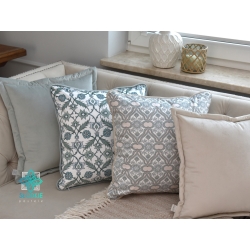 Greko decorative square pillowcase with an inset