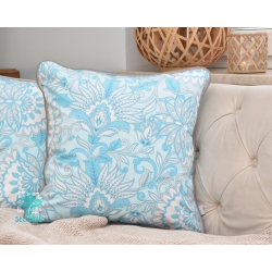 Turquoise fans dekoratyvinis pagalvės užvalkalas su įdėklu
