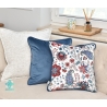 Folk flowers decorative pillowcase with inset