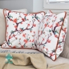 Sakura decorative pillowcase with piping