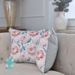 Peonies decorative pillowcase with inset